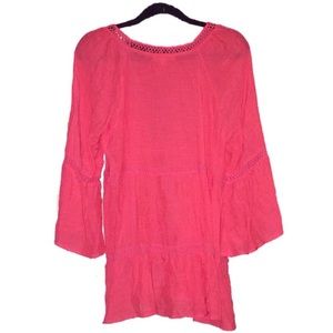 Spense Salmon Boho Chic Top